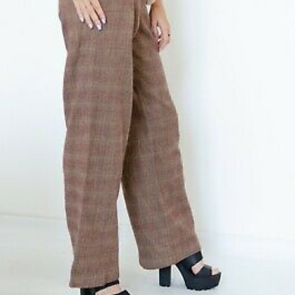Etro Wool Blend Tartan Grey Plaid Trouser Pants